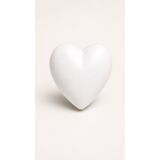 TURUNÇ AKSESUAR Küçük Beyaz Tombul Kalp Kulp- En 4.5 Cm Boy 4.5 Cm Bebek Çocuk Genç Odası Dolap Mobilya Kulpu