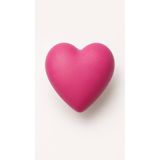 TURUNÇ AKSESUAR Küçük Koyu Pembe Tombul Kalp Kulp - En 4.5 Cm Boy 4.5 Cm Bebek Çocuk Genç Odası Dolap Mobilya Kulpu