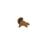 TURUNÇ AKSESUAR Sincap Kulp- En 7cm Boy 6 Cm Bebek Çocuk Genç Odası Dolap Çekmece Kulbu Hayvanlı Kulplar