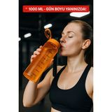 Turuncu 1l Su Matara, Sızdırmaz ve Damlatmaz, Günlük Kullanım Için Ideal - Seçenek 1 - Altın