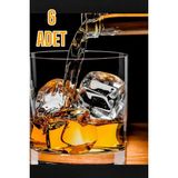 Turuncu 280 ml Polikarbon Kadeh, 6'lı Set, Viski ve Kokteyl Bardağı - Seçenek 1