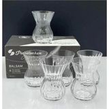 Turuncu 6'lı 100CC Çay Bardağı, Kristal Görünümlü, Şık ve Dayanıklı Set - Seçenek 1