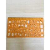 Turuncu A4 Şablon Cetveli, 21X29,7 Cm, Büyük Harf ve Rakam Şablonları - 0