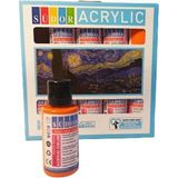 Turuncu Akrilik Boya 40 Ml, Paket 10 Adet, Kaliteli ve Canlı Renk Seçeneği - Ahşap - Seçenek 1