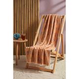 Turuncu Aztec %100 Pamuklu Plaj Havlusu 70X140 Cm
