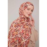 Turuncu Batik Desen Pamuk Şal