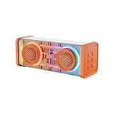 Turuncu-Beyaz Hoparlör - Speaker Taşinabilir Mp3 Işikli Usb Şarjli Bt - Aux - Tes 10 Mt Menzil 1200Mah Pil - 10W (5047)