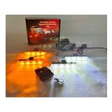 Turuncu Beyaz Panjur Led 4lü Çakarlı Modlu Kumandalı 12v