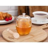 Turuncu Cam Bal Kavanozu, 240ML, Şık ve Kullanışlı Tasarım - Seçenek 1 - Altın