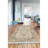 Turuncu Çerçeveli Dokuma Pamuk Taban Kaymaz Kilim Klm031