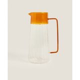 Turuncu Detaylı Cam Sürahi 1600 ml - Çok Renkli
