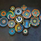 Turuncu duvar tabağı, Hasır Yuvarlak Kase, Boho Duvar Dekoru, Dokuma sepetler, afrika tabakları, dış mekan dekorasyonu, çiftlik evi dekoru, boho duvar dekorasyonu, Ruanda sepeti