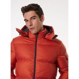 Turuncu Erkek Kapüşon Yaka Standart Fit Puffer Mont C4WM-MNT4001