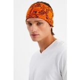 Turuncu Erkek Pamuklu Penye, Kaymaz, Ultra Hafif, Spor Geniş Saç Bandı Bandana Buff