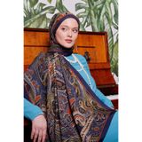 Turuncu Etnik Desen Royal Şal