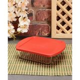Turuncu Kare Borcam Tepsi 16X16CM, Sağlıklı ve Şık Mutfak Gereci - Seçenek 1 - Altın