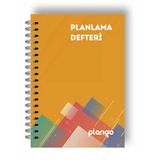 Turuncu Kareler Günlük Planlayıcı Defter - Ders Çalışma Planlayıcı Defteri - Planlama Defteri