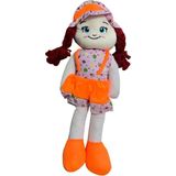 Turuncu Kıyafetli Bez Bebek - 50 cm Bez Bebek