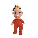 Turuncu Kız Emzikli Tombiş Bebek Amigurumi Organik Oyuncak