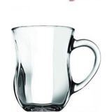 Turuncu Kulplu Çay Bardağı 6'lı Set, Şık ve Kullanışlı Tasarım, Ideal Günlük Kullanım - Seçenek 1
