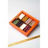 Turuncu Kuruyemiş Hediyelik Fitil Lokum Kutusu net: 340 gr