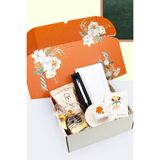 Turuncu Kutusunda Tükenmez Kalem &amp; Defter &amp; Fincan &amp; Türk Kahvesi &amp; Çikolata Hediye Seti - Çok Renkli - Standart - Genel