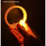 Turuncu Led Işıklı Baskı Yapılabilen Pilli Bileklik Bilezik 1,5 cm Genişlik MKTB-E158-T