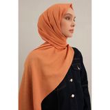 Turuncu Link Desen Bambu Cotton Şal 72