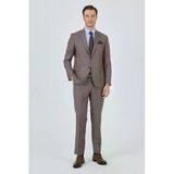 Turuncu Mono Yaka 6 Drop Slim Fit Tam Astar Yünlü Takım Elbise 1001250175