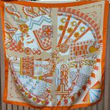 Turuncu Panayır Fular (70X70)