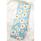 Turuncu Papatya Desenli Afrika Telli Bandana - 0