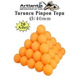Turuncu Pinpon Topu 20 Adet Masa Tenis Topu Evcil Hayvan Kedi Oyuncağı Okul Sınıf Etkinlik Deney Topu