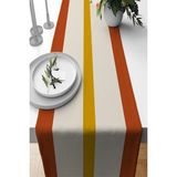 Turuncu Premium Tay Tüyü Dokuma Leke Tutmaz Kumaş Masa Örtüsü Runner 40X140CM RNR472 - 40 x 140 cm