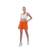 Turuncu Rahat Kesim Pamuklu Kadın Spor Şortu Turuncu M
