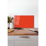 Turuncu Renk Cam Kesme Tahtası, Silikon Ayaklı, Isıya Kırılmaya Dayanıklı, Sunum Kesim Tablası - 23 x 35 cm