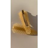 Turuncu Renkli Damla Model Gold Pens Kıskaçlı 2'li Saç Tokası Handmade El Yapımı Epoksi Hediyelik