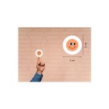 Turuncu Renkli Gülen Yüz Etiketleri Sevimli Suratlar Yuvarlak Mat Sticker 3 Cm (95 Adet)
