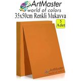 Turuncu Renkli Mukavva 35X50 Cm 5 Adet 1 Paket Renkli Sert Karton 1.0 Mm Anasınıfı Hobi Etkinlik Okul Öncesi Elişi
