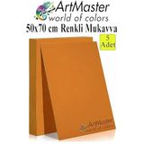 Turuncu Renkli Mukavva 50X70 Cm 5 Adet 1 Paket Renkli Sert Karton 1.0 Mm Anasınıfı Hobi Etkinlik Okul Öncesi Elişi