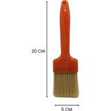 Turuncu Saplı Yumurta Fırçası 20X5 cm - Gri