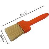 Turuncu Saplı Yumurta Fırçası 20X7,5 cm - Gri