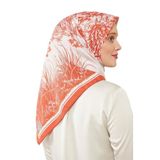 Turuncu Sazlık Desen Trend Twill Eşarp