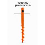 Turuncu Şemsiye Kazığı 46 Cm / 30 Mm Çap