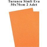 Turuncu Simli Eva 50X70 Cm 2 Adet Simli Eva Sungeri Okul Kres Anasinifi Elisi Etkinlikleri