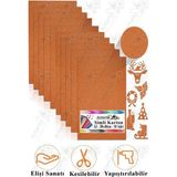 Turuncu Simli Karton A3 30X40 cm 10 Lu 1 Paket Simli Fon Kartonu Parıltılı Kağıt Anasınıfı Kreş Etkinlik Proje - Standart