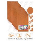 Turuncu Simli Karton A4 20X30 Cm 10 Lu 1 Paket Simli Fon Kartonu Parıltılı Kağıt Anasınıfı Kreş Etkinlik Proje