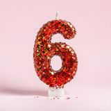 Turuncu Simli Pasta Mumu Doğum günü mum 1 yaş (6)