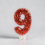 Turuncu Simli Pasta Mumu Doğum günü mum 1 yaş (9)