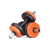 Turuncu-Siyah Dambıl Seti, 6 İn 1 Fitness Set