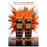 Turuncu Sprey Boya 200 Ml 2 Adet Südor Hızlı Kuruyan Renkli Profesyonel Canlı Renk Ahşap Plastik Demir Metal Porselen